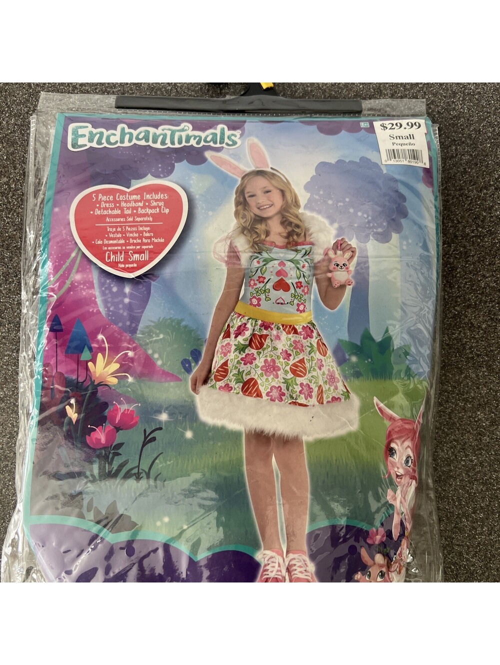EnchanTimals BREE BUNNY Girls Halloween Costume Child Small 4-6, 5 PCs: Dress,..